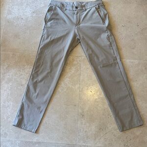 Men's tan lulu lemon classic fit abc Pants